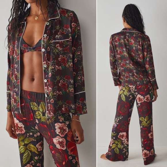🆕️ Kilo Bravo Wide Leg Floral Pajama Set - Picture 1 of 16